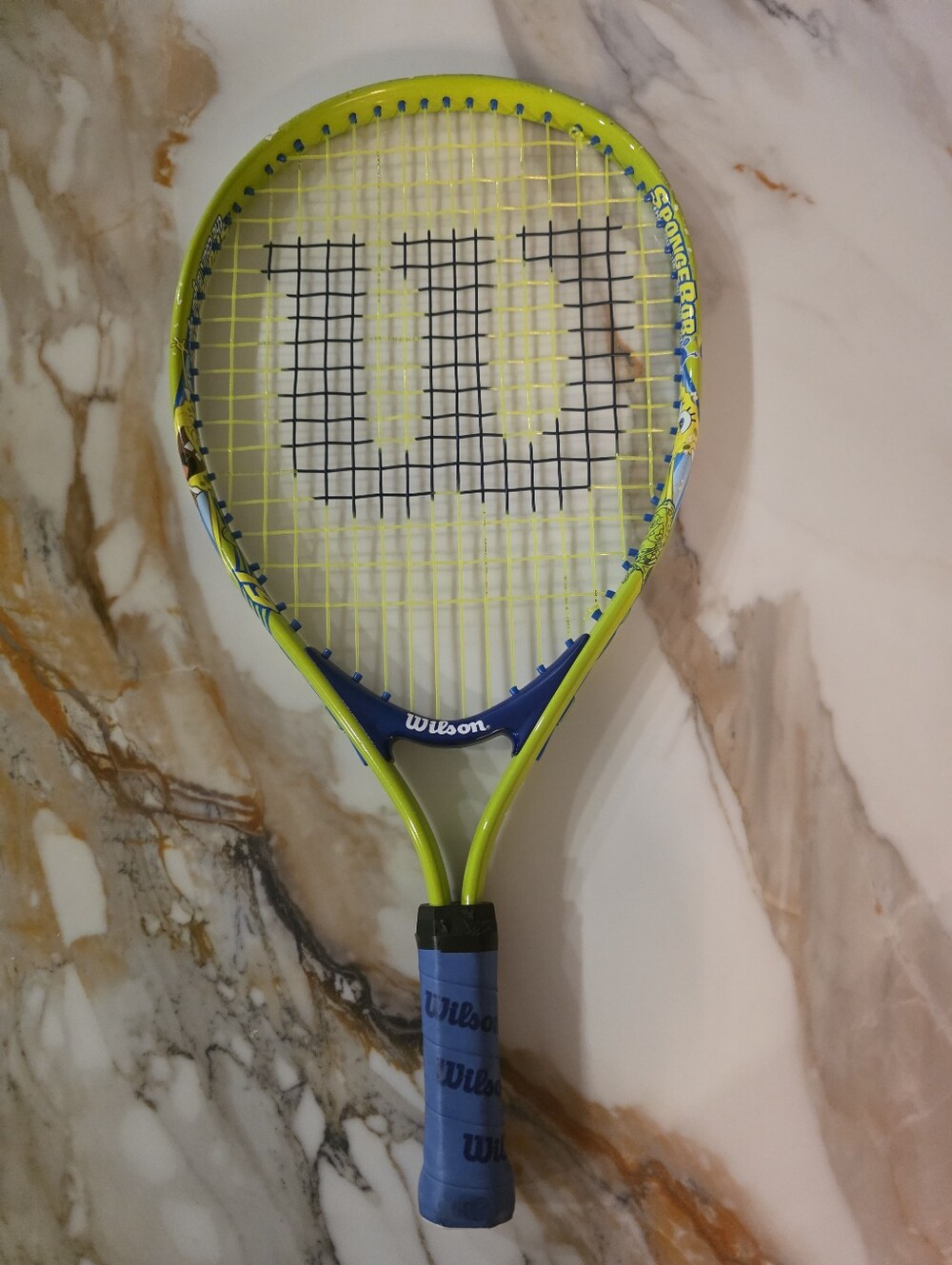 Wilson Tennis Racket - Sponge Bob 19" For 4 - 6 Years Old Grip 3.5"